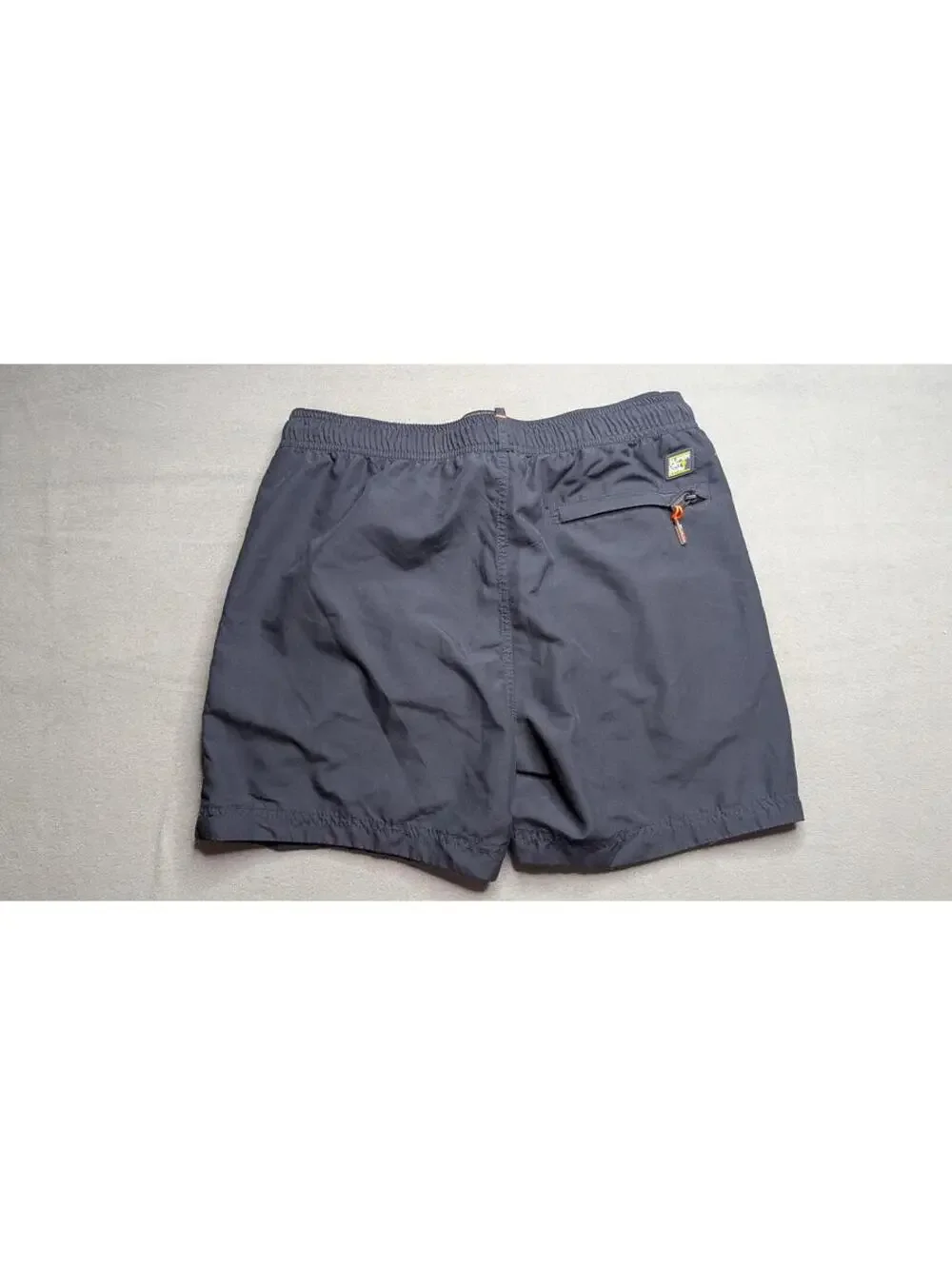 Superdry Swim Shorts Mens Large Black Elastic Waist Lined Trunks Pockets